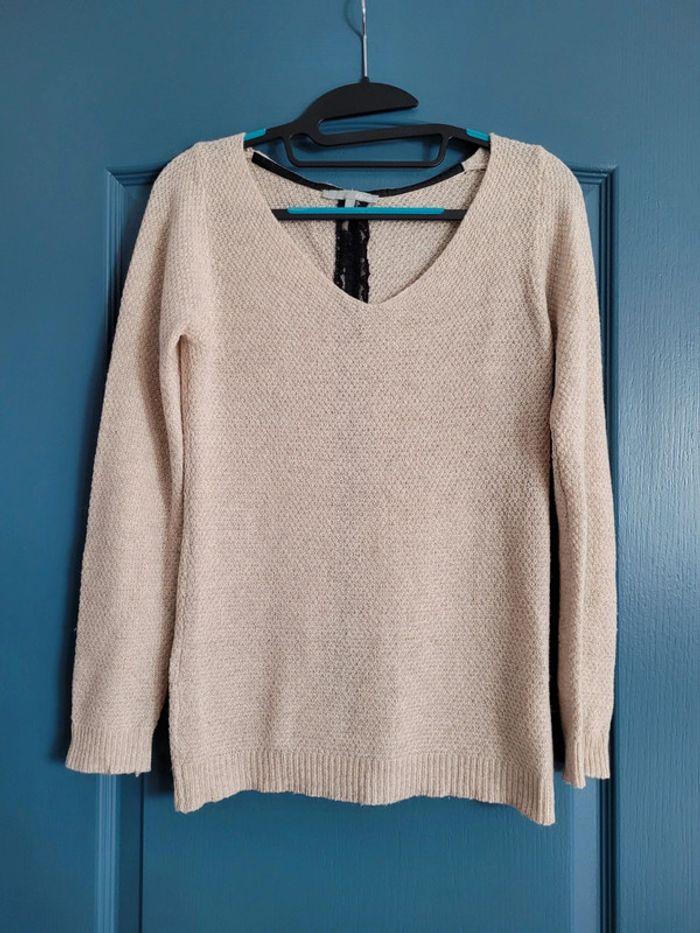 Pull beige et lurex - photo numéro 1