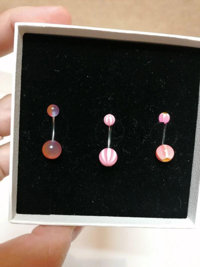 Lot de 3 piercing nombril