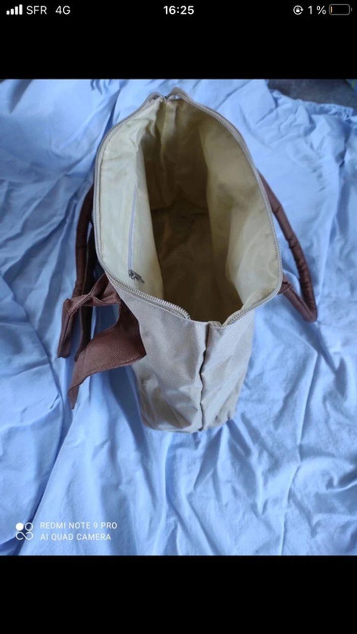 sac a main beige et brun - photo numéro 2