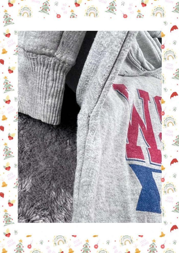 👕 Sweat à capuche University Rare Vintage y2k 90s 2000s World Series Rangers 2011 Gris Taille S 👕 - photo numéro 10