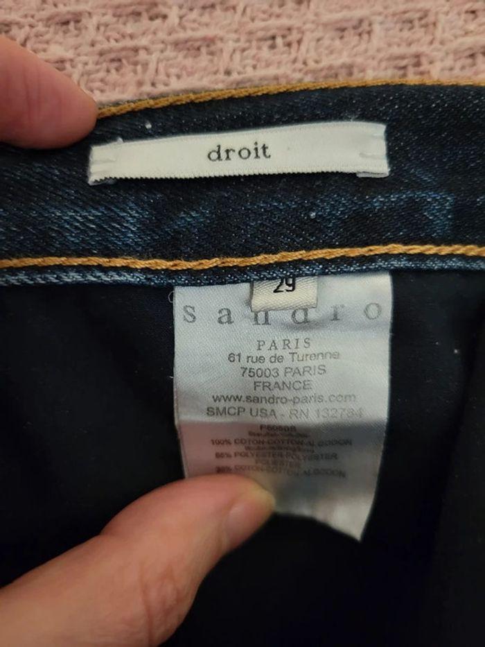 Jeans coupe droite Sandro marine taille W29 | FR 38 - photo numéro 4