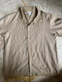 T-shirt chemise beige/marron homme Zara