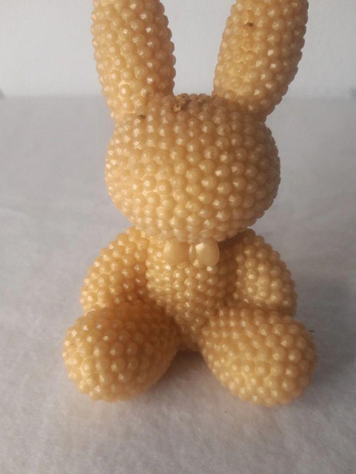 Figurine à poser lapin 3d en perles de résine dorée - photo numéro 12