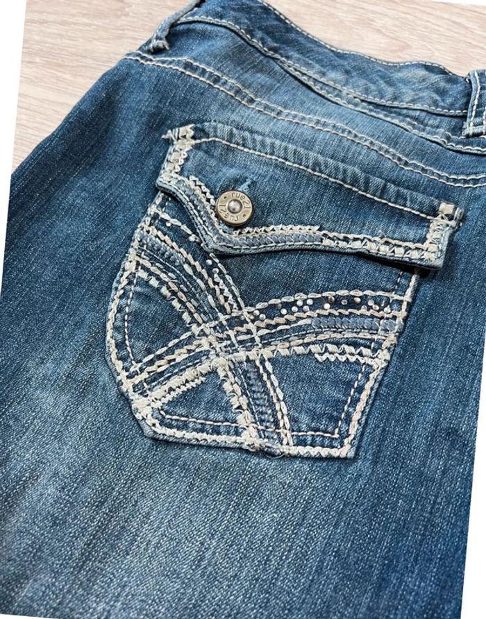 🩳 Short vintage brodé en jean  Bleu Taille S 🩳 - photo numéro 11