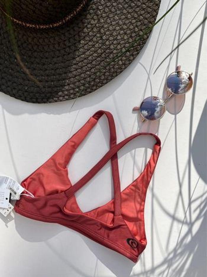 Haut de maillot de bain réversible bicolore - photo numéro 3