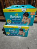 Pampes Couches Baby Dry TRIO Pack T3