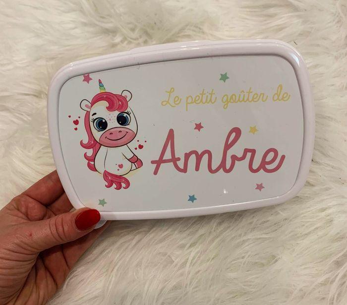 Boîte à goûter personnalisé licorne