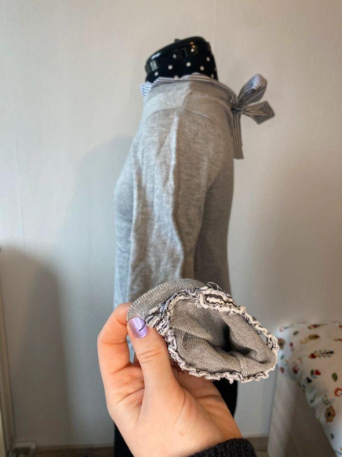 Pull fin avec noeud dans le dos gris Primark taille S / 36 - photo numéro 10