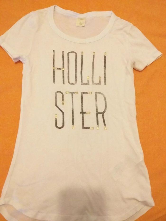 Tshirt blanc hollister - photo numéro 1