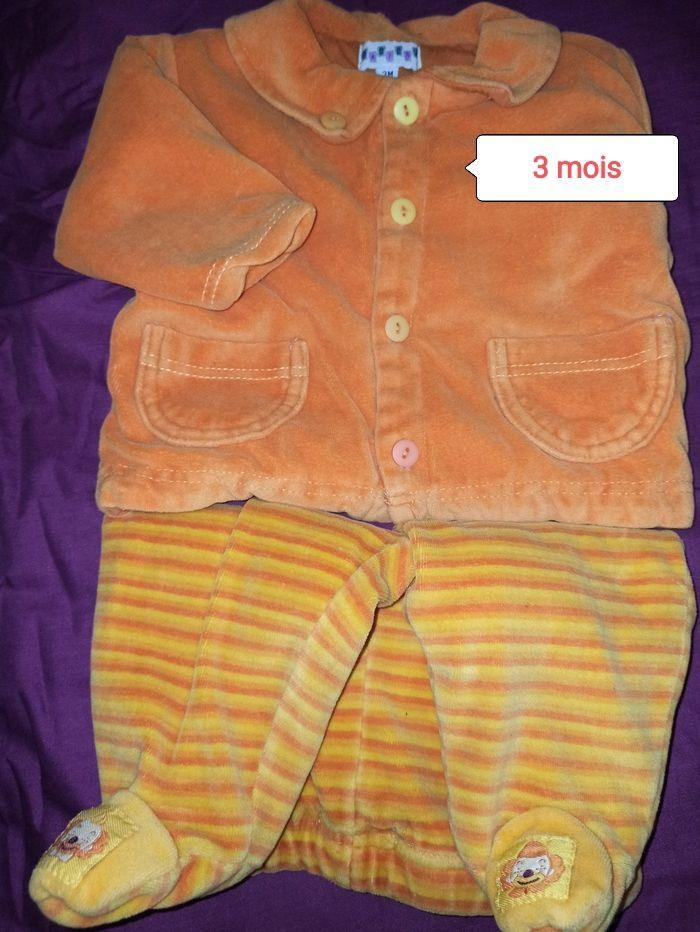 3 mois Pyjama en deux pièces bébé Babilou - photo numéro 1