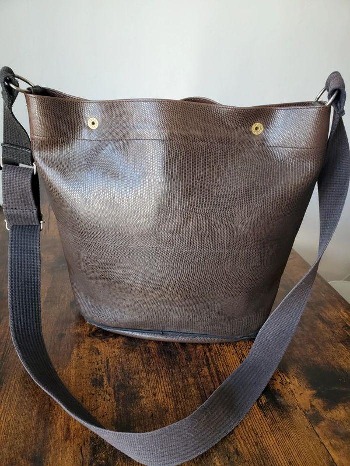 Sac fourré tout cuir bandoulière Vintage Dressing - photo numéro 18