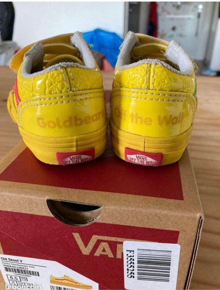 Baskets vans pointure 22,5 jaune verni - photo numéro 3