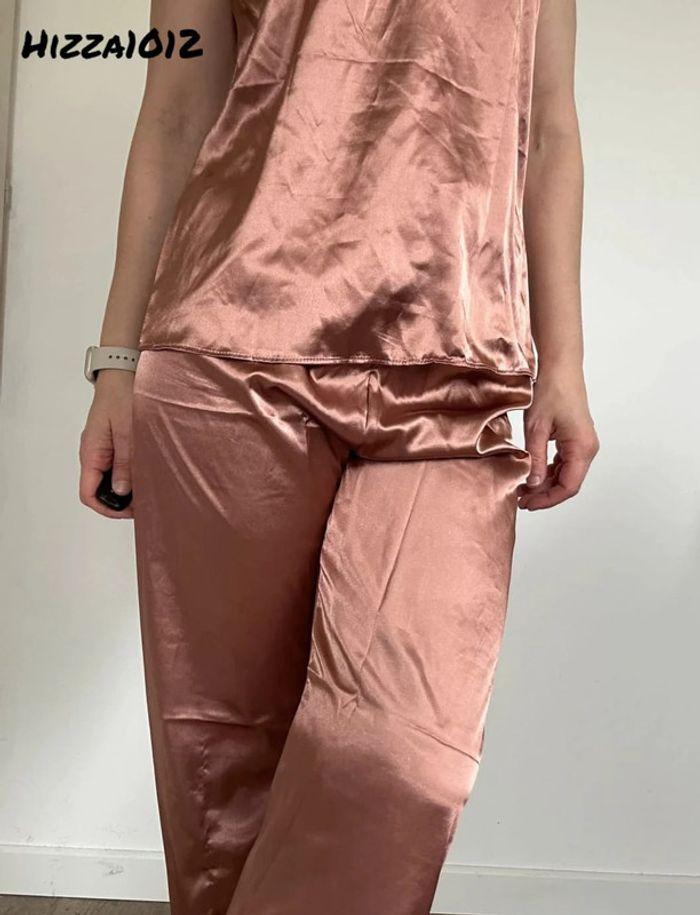 Ensemble pyjama 3 pièces satiné rose gold taille 36/38 💖 - photo numéro 8