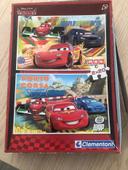 2 puzzles de 20 pièces cars