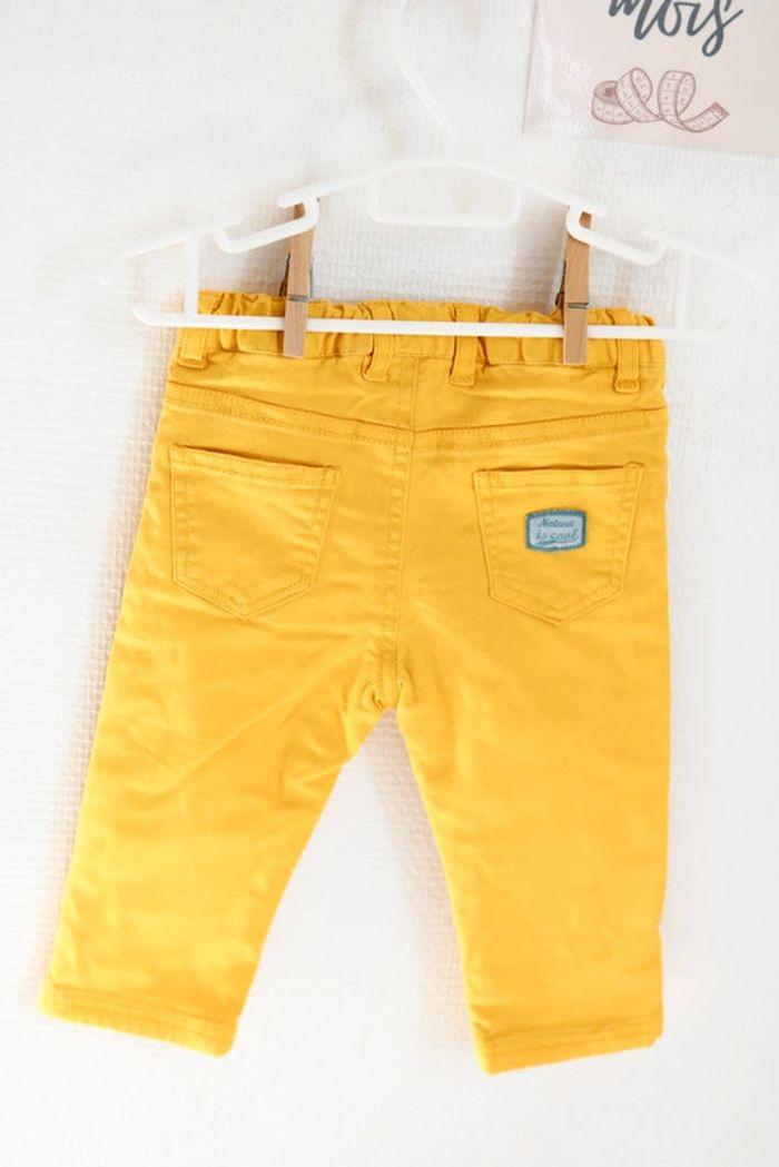 Pantalon jean jaune doublé, Tissaia, 12 mois - photo numéro 6