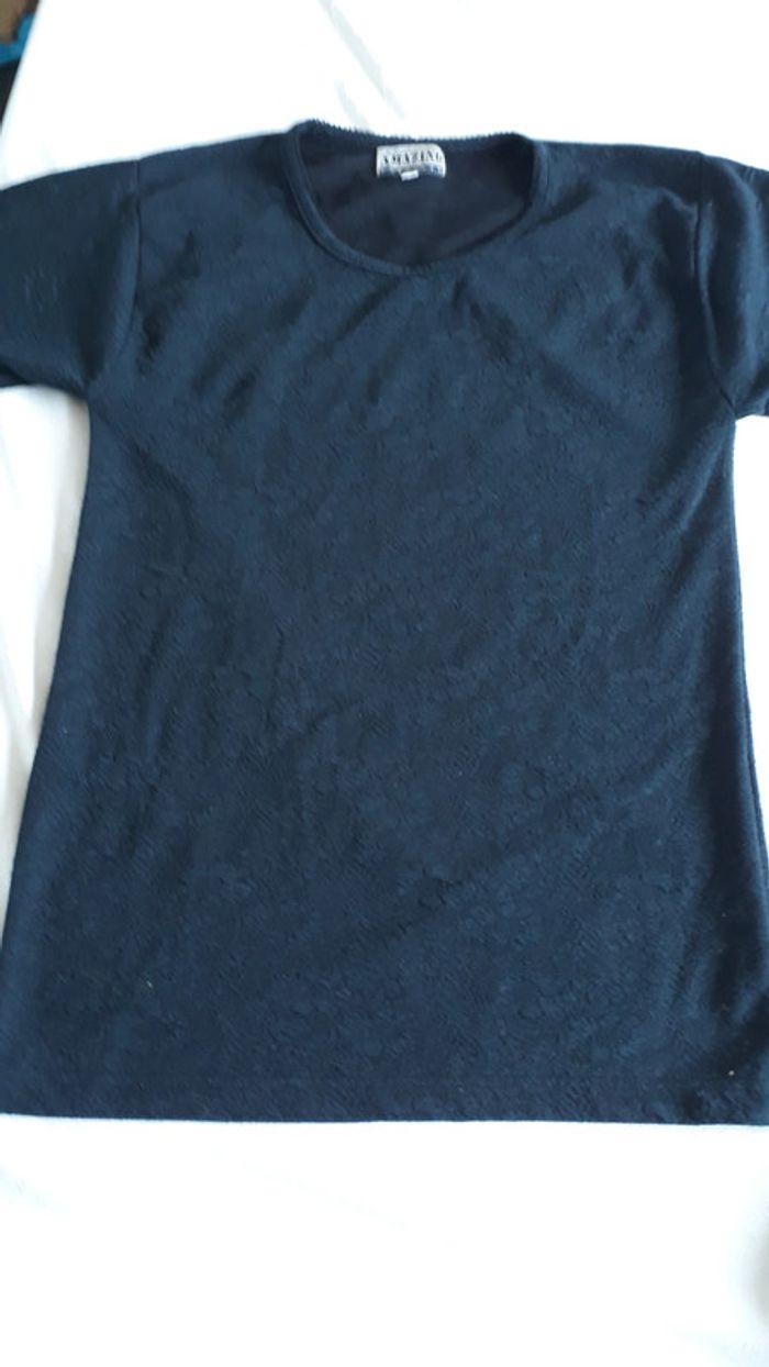 Tee shirt long ou mini robe vintage 44 - photo numéro 1