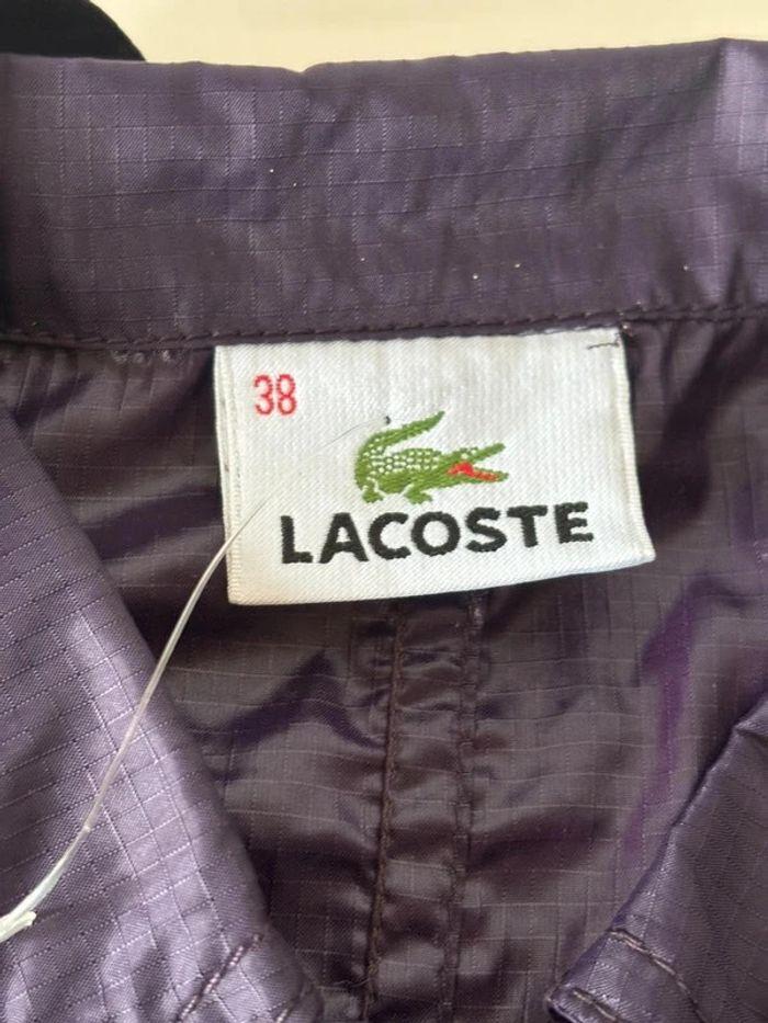 Veste imperméable coupe vent anti pluie Lacoste femme violet taille S/36 - photo numéro 5