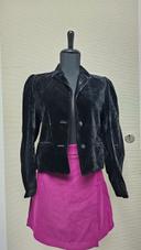 Veste blazer velours noire vintage Lasserre