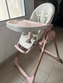 Chaise haute peg perego rose