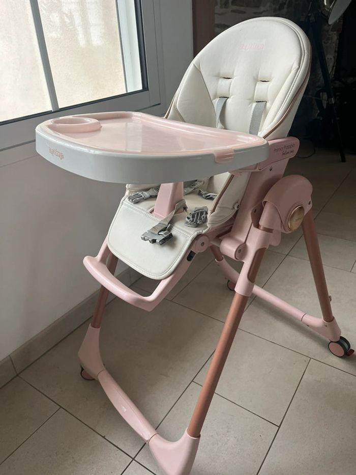 Chaise haute peg perego rose - photo numéro 1