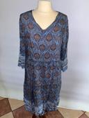 Robe ample à motifs bleue