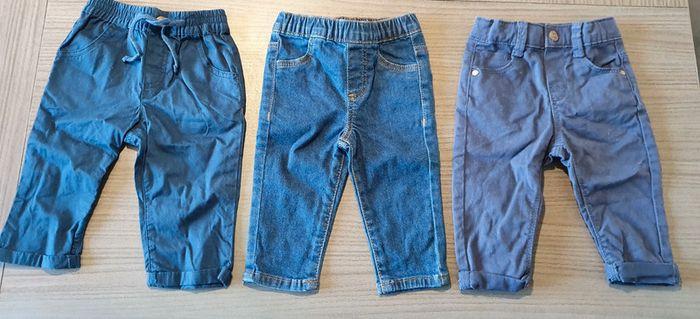 Lot de 3 pantalons jeans 6 mois - photo numéro 1