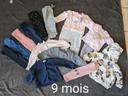 Lot de vêtements automne hiver fille 9 mois