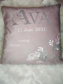 Coussin personnalisé de naissance