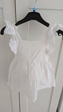 Robe baptême Blanche broderie