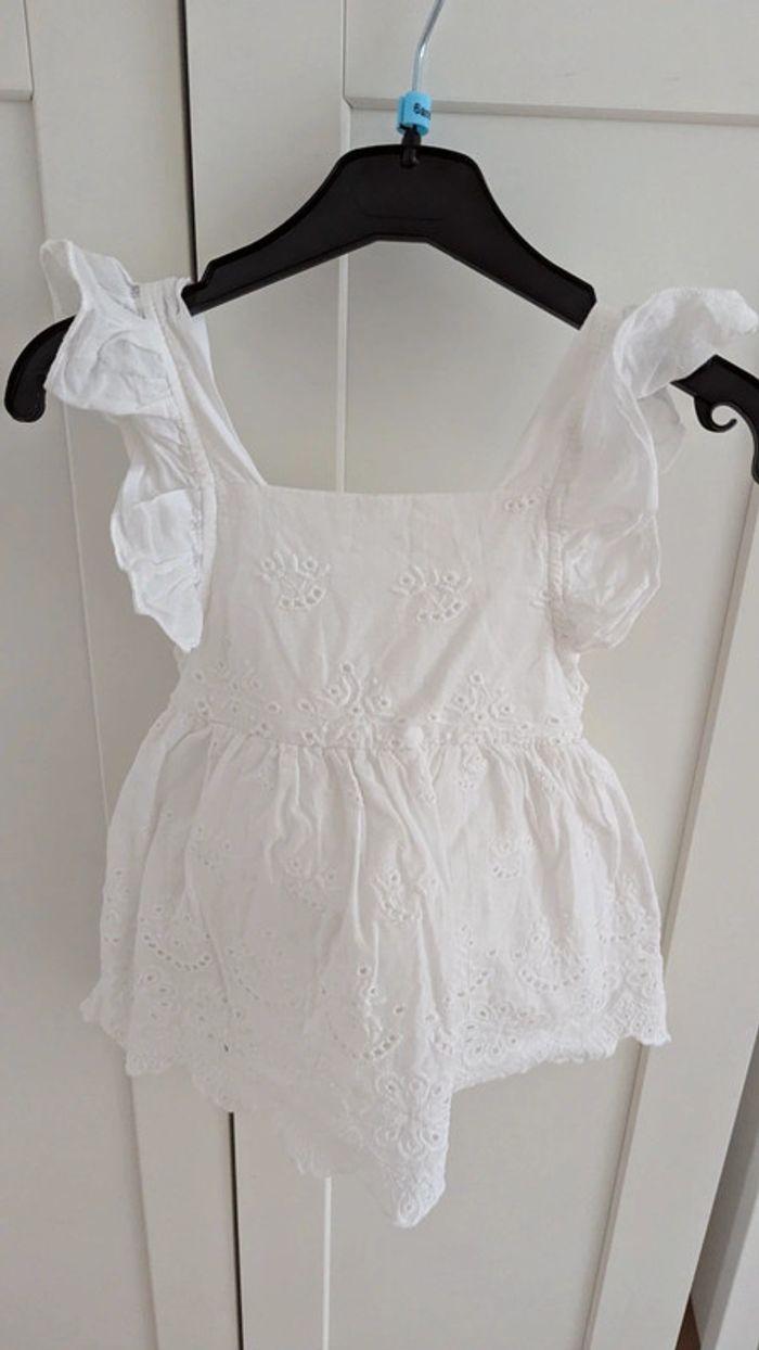 Robe baptême Blanche broderie - photo numéro 1