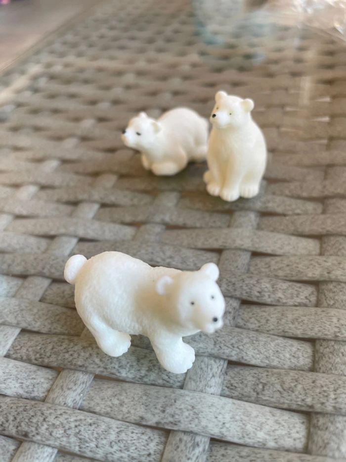 4 figurines mini ours blanc neuves - photo numéro 5