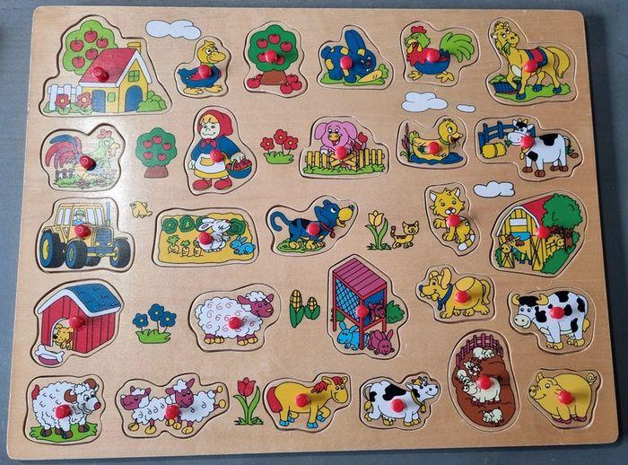 Puzzle ferme 27 pièces en bois - photo numéro 1