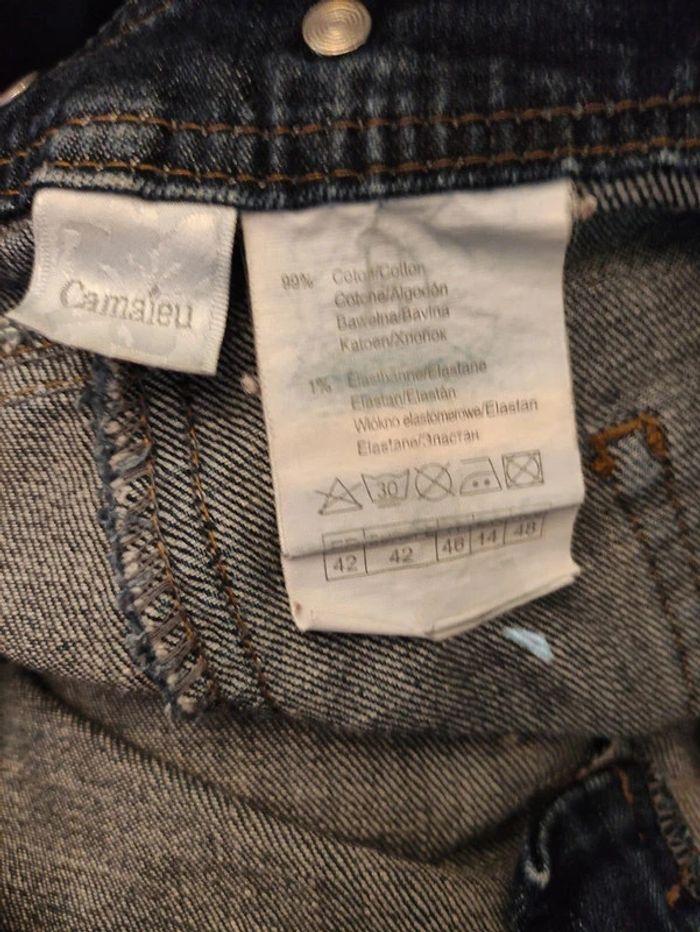 Short Jean Camaïeu marine Taille 42 - photo numéro 3