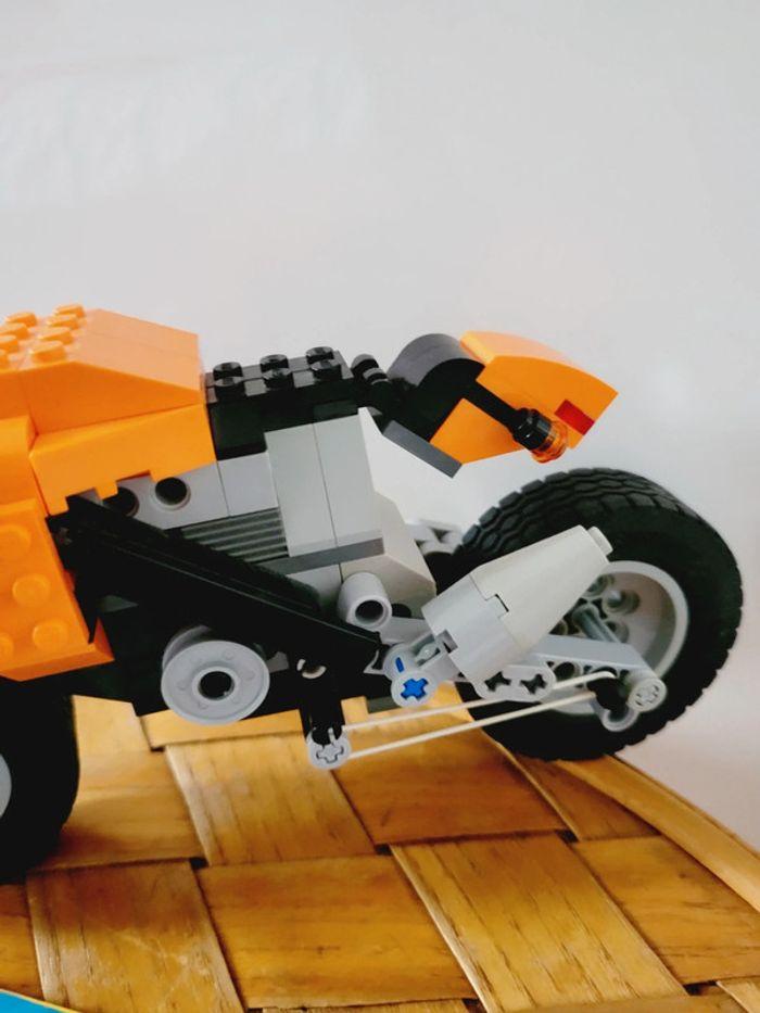 Set complet officiel LEGO Creator 7291 La Moto orange année 2012 véhicule - photo numéro 6