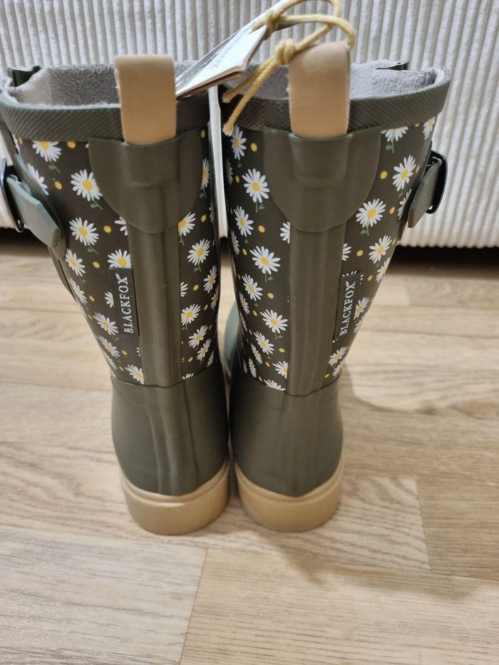 Bottes  de pluie kaki fleuri  blackfox taille 41 neuf - photo numéro 4