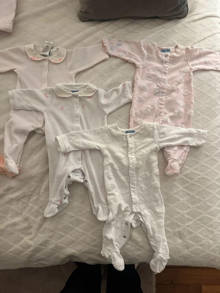 Lot de 3 pyjamas jacadi filles 3 mois - photo numéro 1