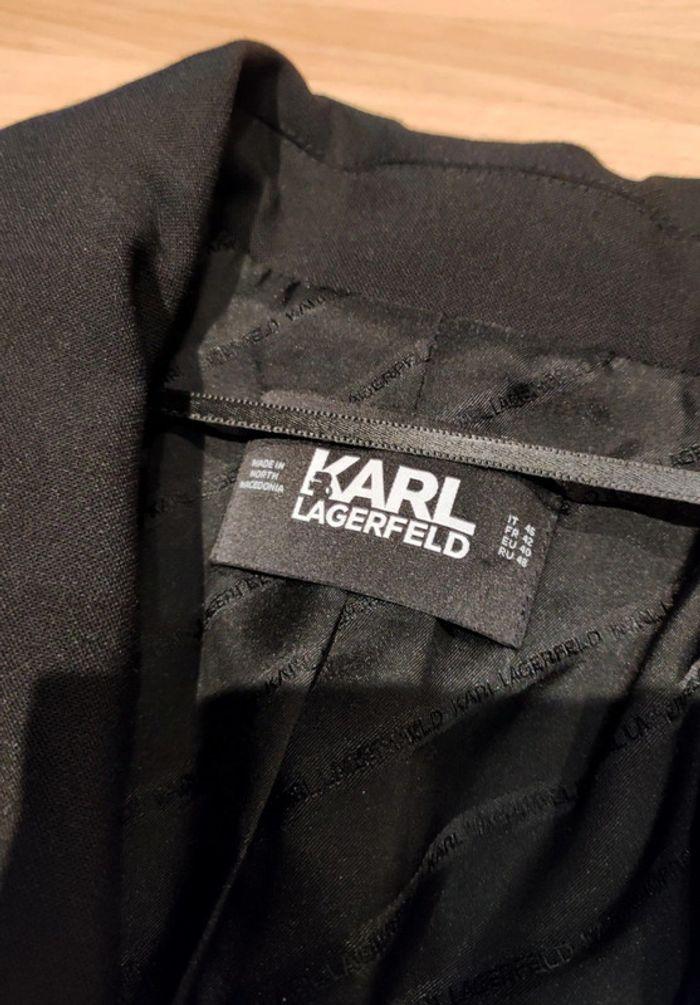 Blazer Karl Lagerfeld noir satin t.40, neuve - photo numéro 10