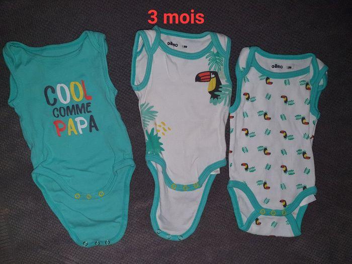 Lot bodies garçon 3 mois