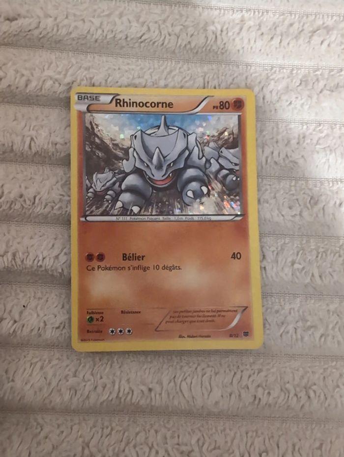 Carte pokémon Rhinocorne brillante ©2015 8/12 - photo numéro 2