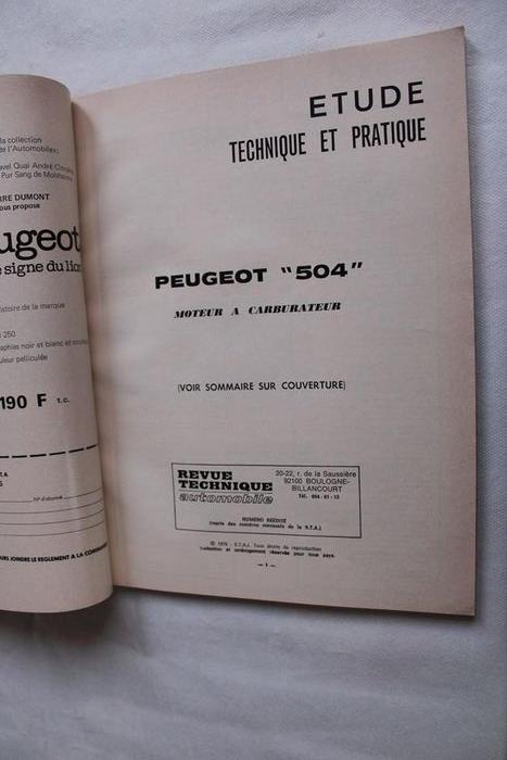 Revue technique Peugeot 504 - photo numéro 3