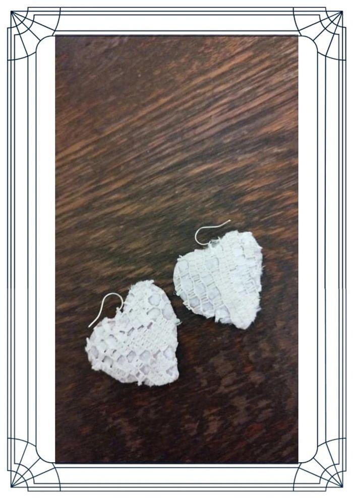 Boucles d'oreilles earrings dentelle lace y2k - photo numéro 6