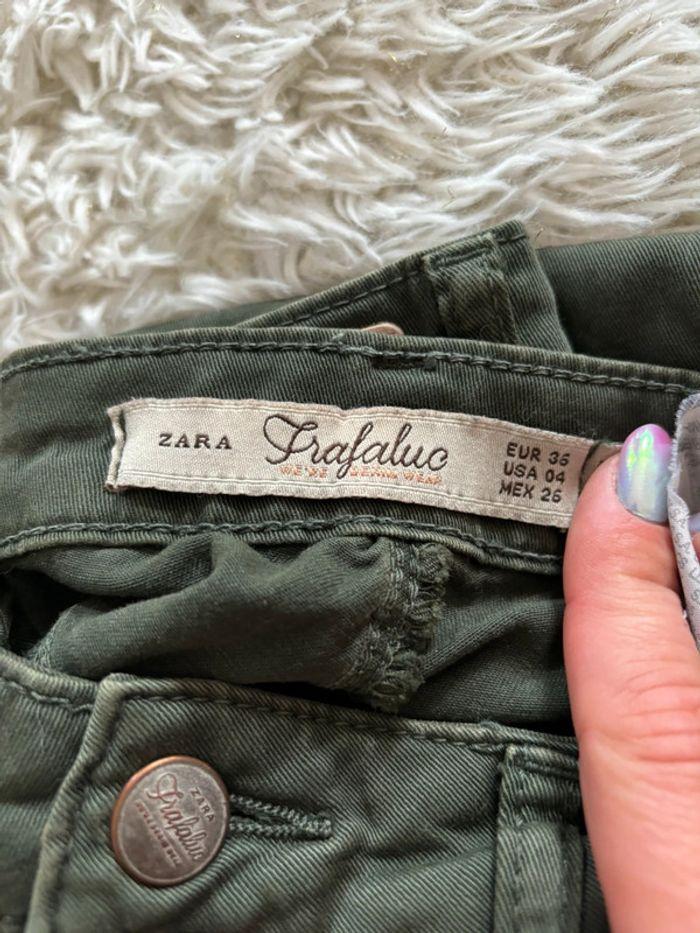 Magnifique jeans Zara kaki taille 36 - photo numéro 3