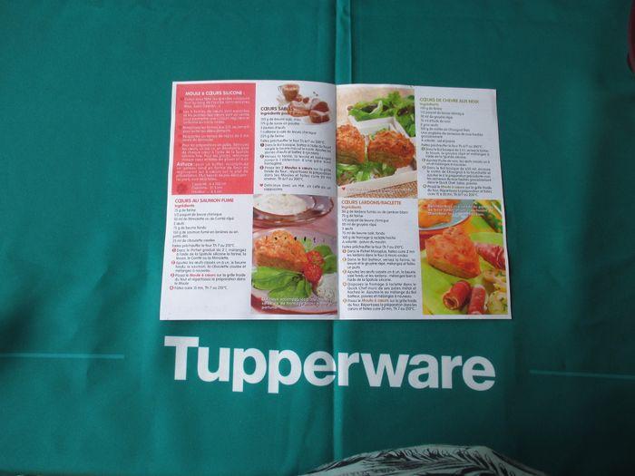 Tupperware Moule silicone 6 coeurs Neuf jamais utilisé + livre démoulez-les et fiche recettes - photo numéro 5