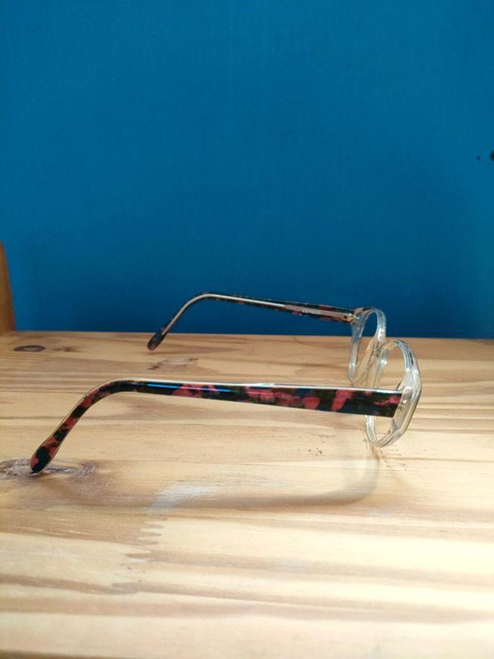 Lunettes vintage forme papillon monture plastique vert bleu et rose - photo numéro 7