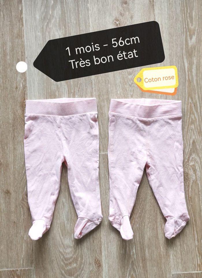 Lot 2 pantalons pieds en coton