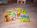 Lot de 7 puzzle encastrables en bois