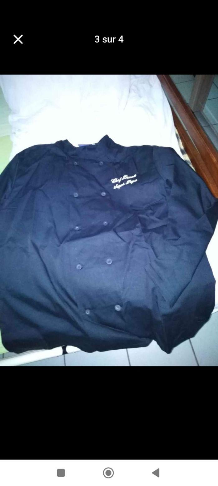 Veste cuisinier brodé '' chef Benoît '' - photo numéro 3