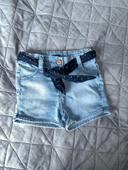 Short en jean bébé fille