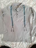 Polo effet bretelles taille 10 ans