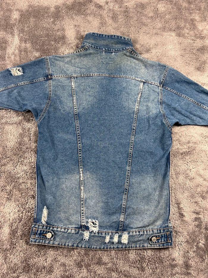 👕 Veste longue en Jeans vintage y2k Bleu Clair Taille M 👕 - photo numéro 2